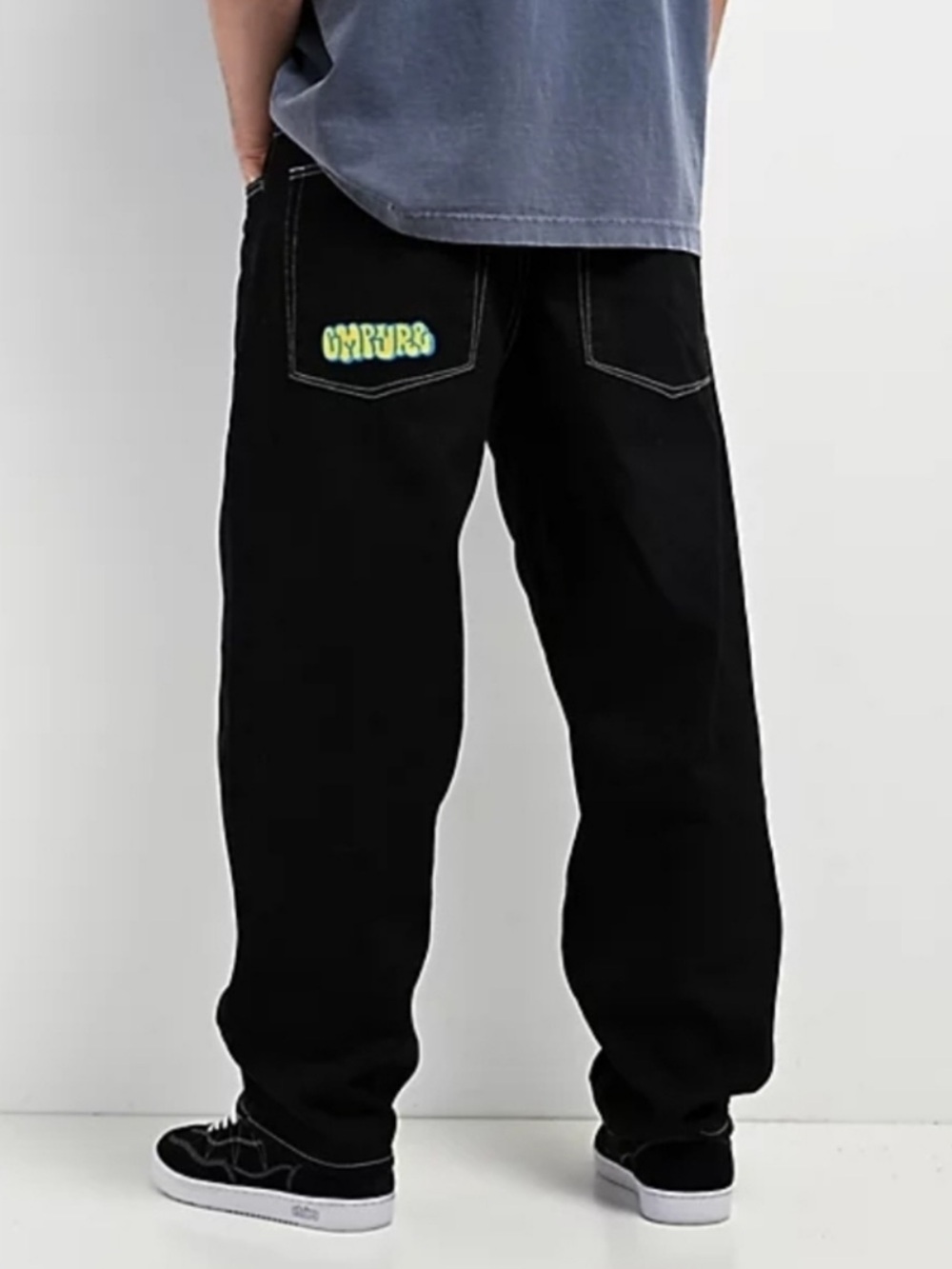 Empyre Ultra Loose Fit
Embroidered Black Skate Jeans Size 32